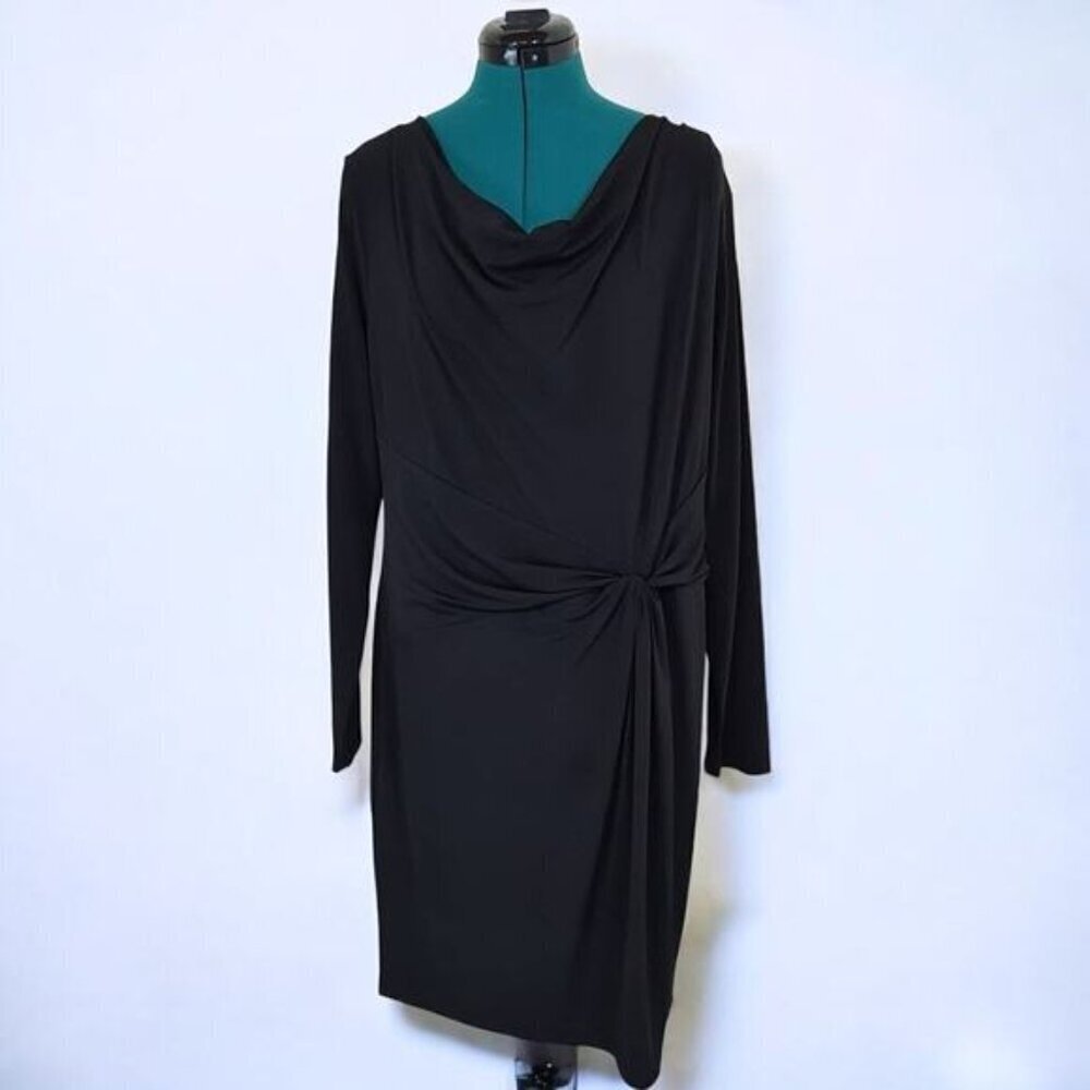 Michael Michael Kors Black Dress with Knotted Waist‎ - Size Extra Large